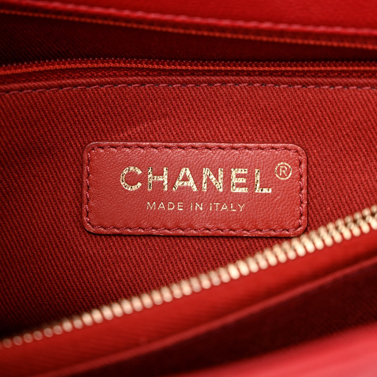 Chanel Caviar Quilted Small Coco Handle Flap Red 6 of 10