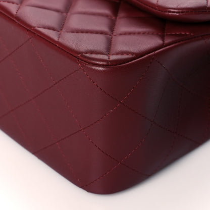 Chanel Lambskin Quilted Jumbo Double Flap Burgundy 10 of 13