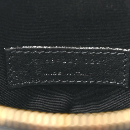 Saint Laurent Calfskin Matelasse Chevron Quilted Baby Round Vinyle Belt Bag Black 7 of 10