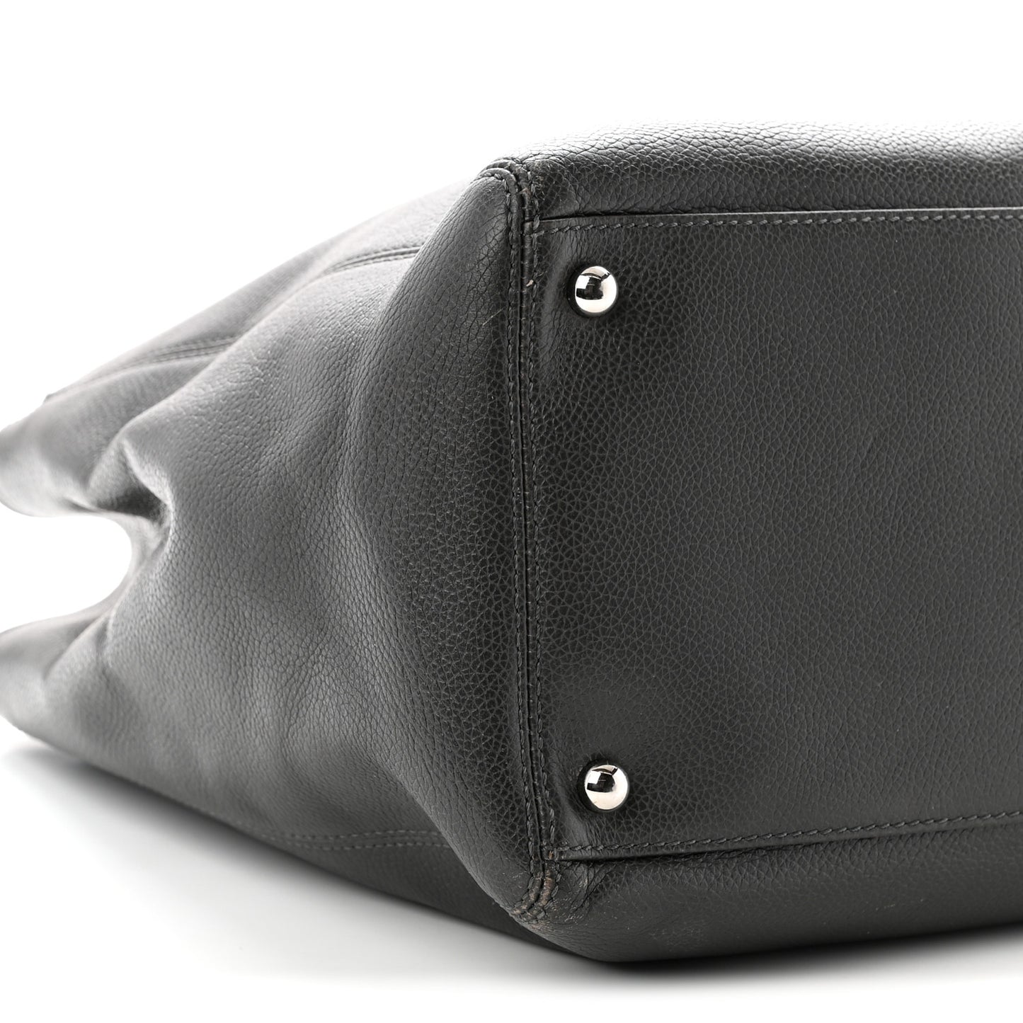 Calfskin Cerf Executive Shopper Tote Grey