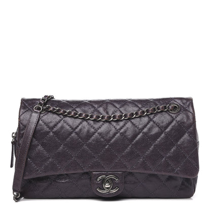 Chanel Iridescent Caviar Quilted Large Chic Flap Purple 1 of 15