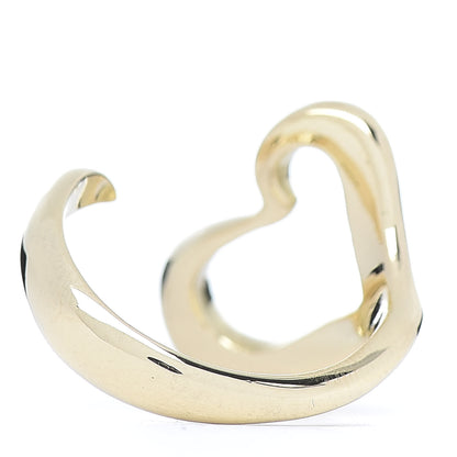 Tiffany 18K Yellow Gold Small Elsa Peretti Open Heart Ring 50 5.25 4 of 5