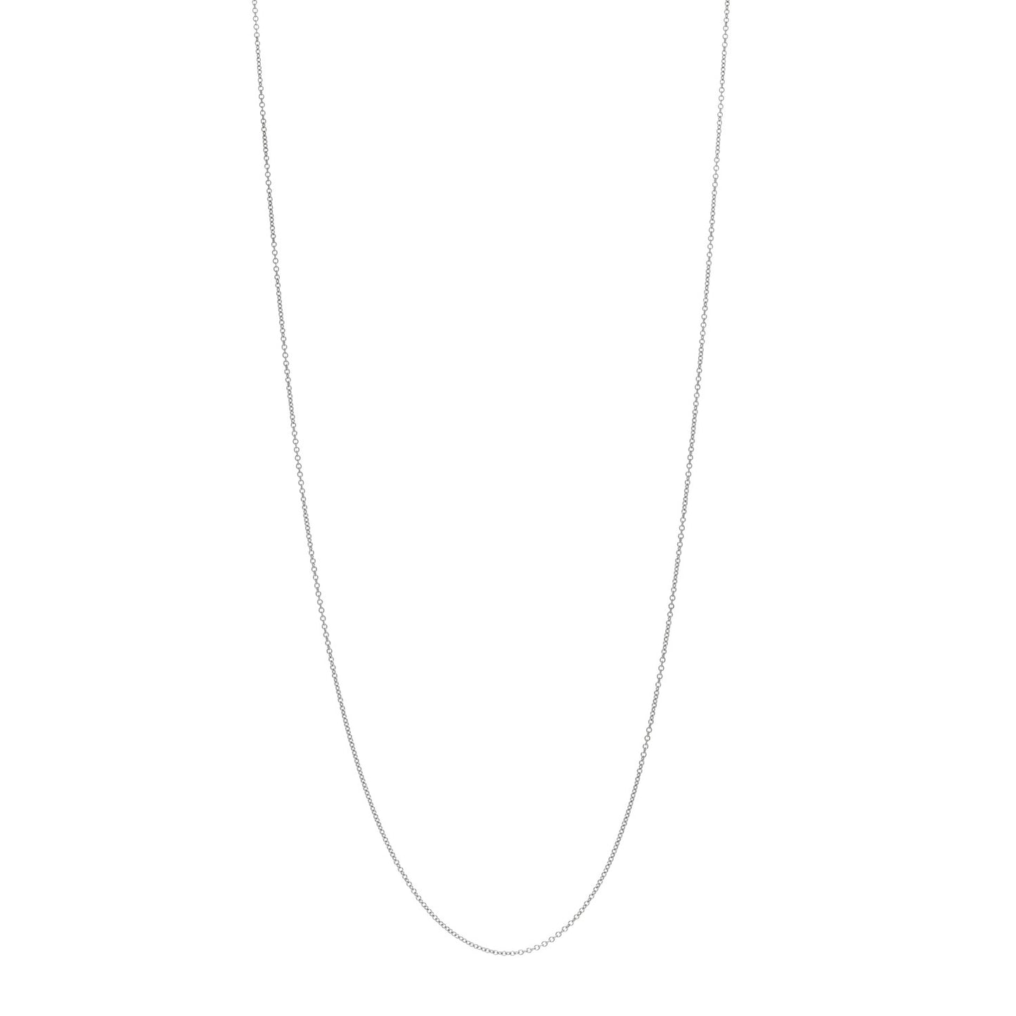 18K White Gold Chain Necklace 24"