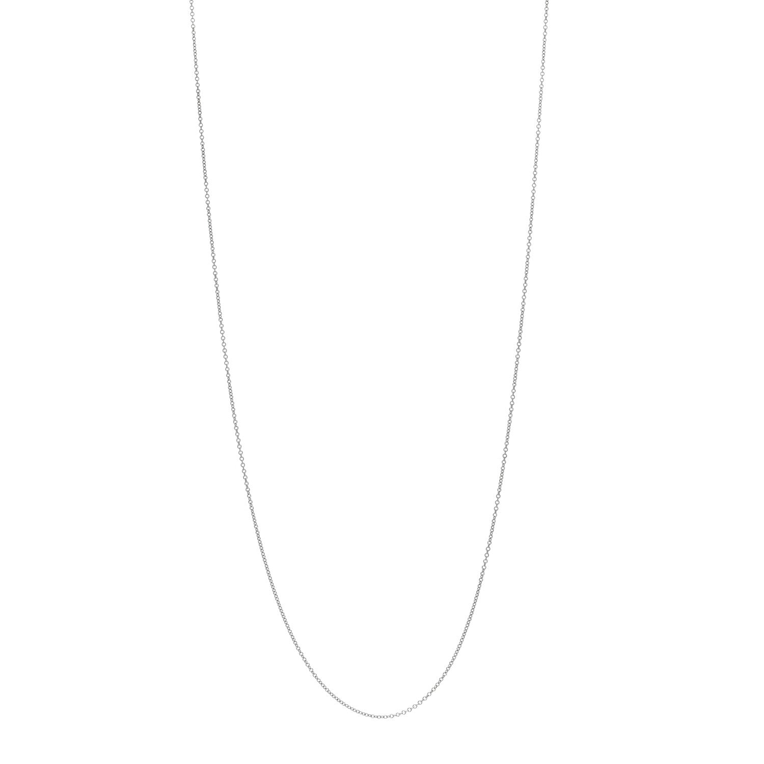 Tiffany 18K White Gold Chain Necklace 24" 1 of 5