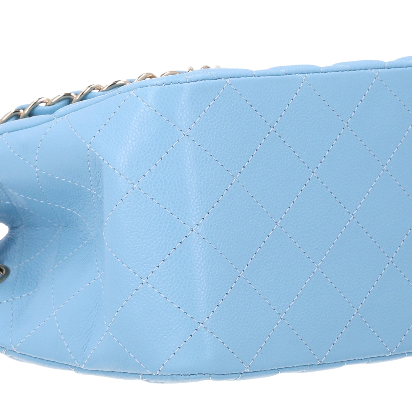 Caviar Quilted Mini Bucket Bag Blue