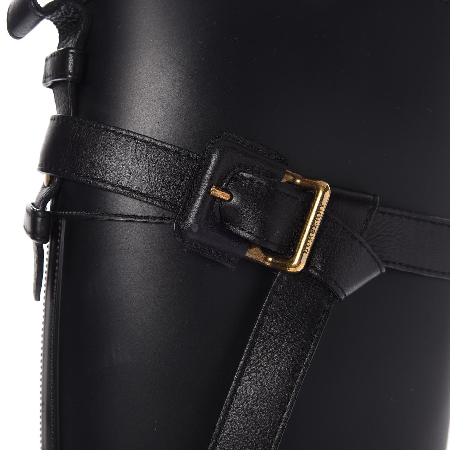 Rubber Roscot Belted Rain Boots 38 Black