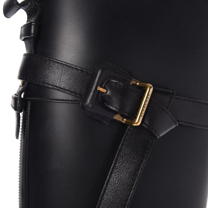 Burberry Rubber Roscot Belted Rain Boots 38 Black 10 of 13
