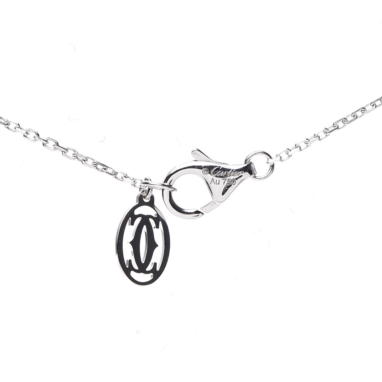 Cartier 18K White Gold Diamond XS D'Amour Pendant Necklace 5 of 7