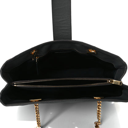 Saint Laurent Grain De Poudre Matelasse Chevron Monogram Shopping Bag Earth 5 of 7