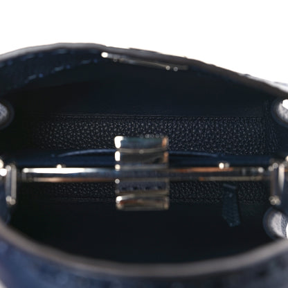 Fendi Cuoio Roma Sellerissima Nappa Sintetica Tape Stitch Mini Peekaboo Notte 5 of 9