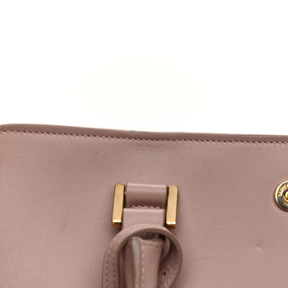 Saint Laurent Smooth Calfskin Small Monogram Cabas Pink 12 of 13