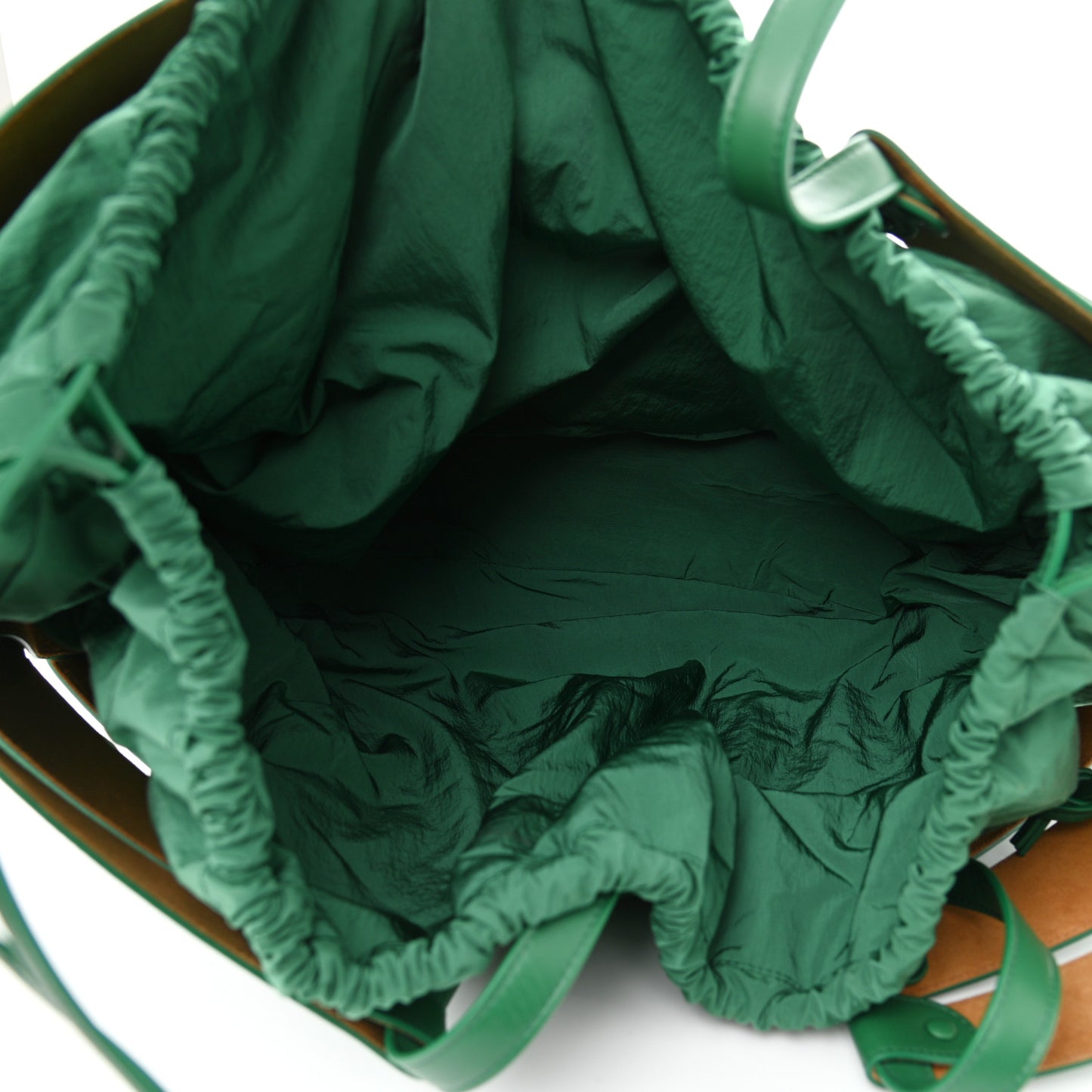 French Calfskin Large Shell Bag Racing Green