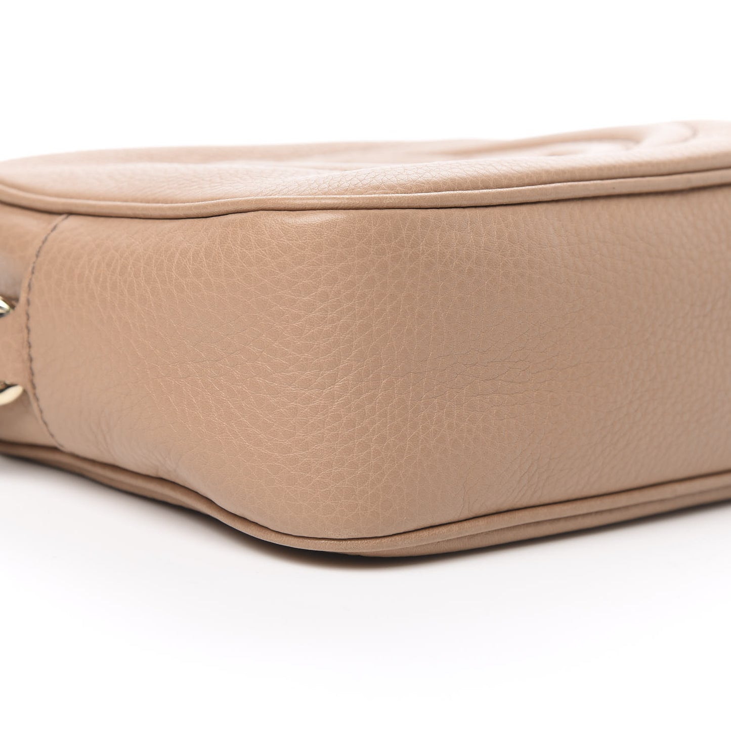 Pebbled Calfskin Small Soho Disco Bag Camelia