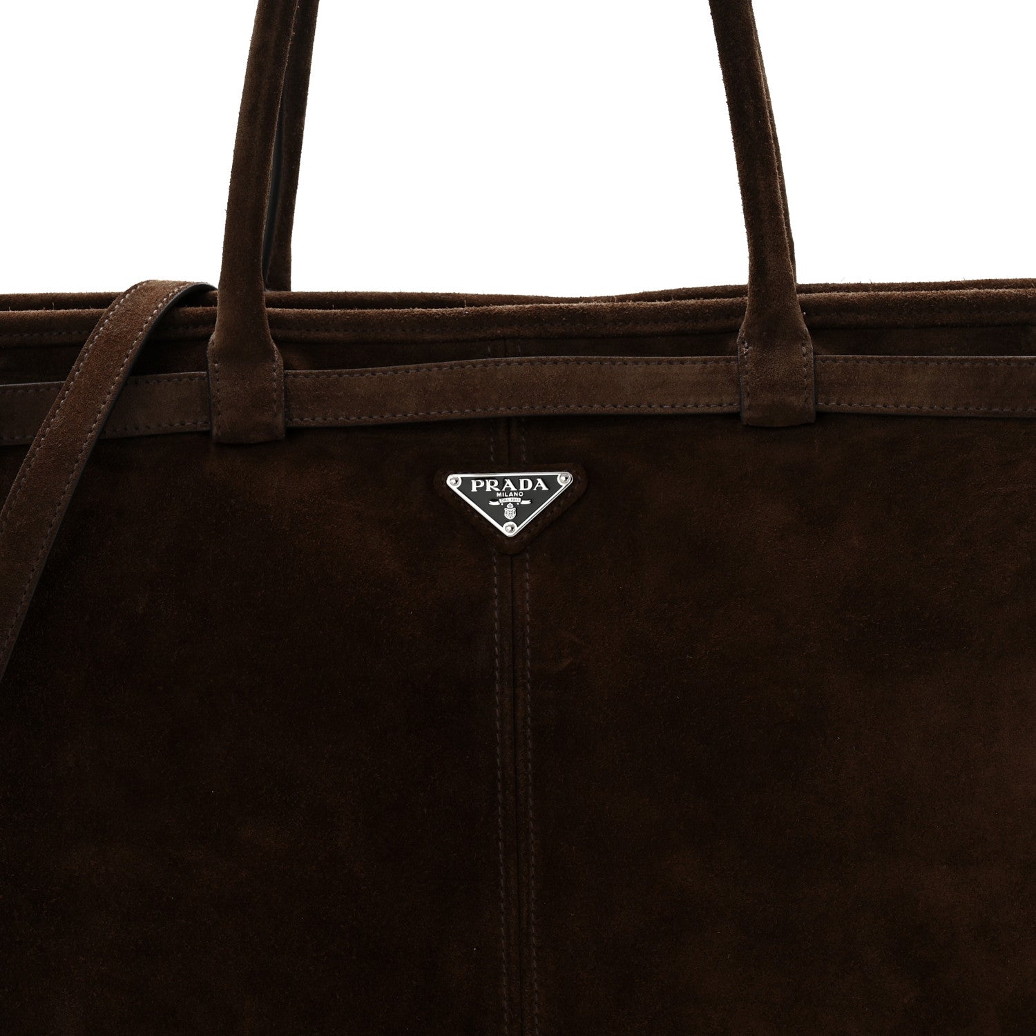 Prada Suede Bonnie Tote Cocoa Brown 7 of 9