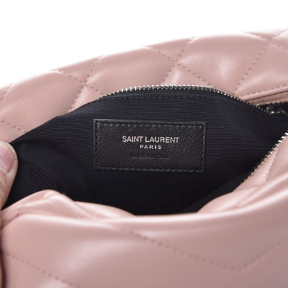 Saint Laurent Calfskin Y Quilted Monogram Small Loulou Bowling Bag Pale Pink 6 of 10
