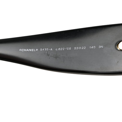 Chanel Acetate Rectangle Sunglasses 5435-A Black 6 of 8