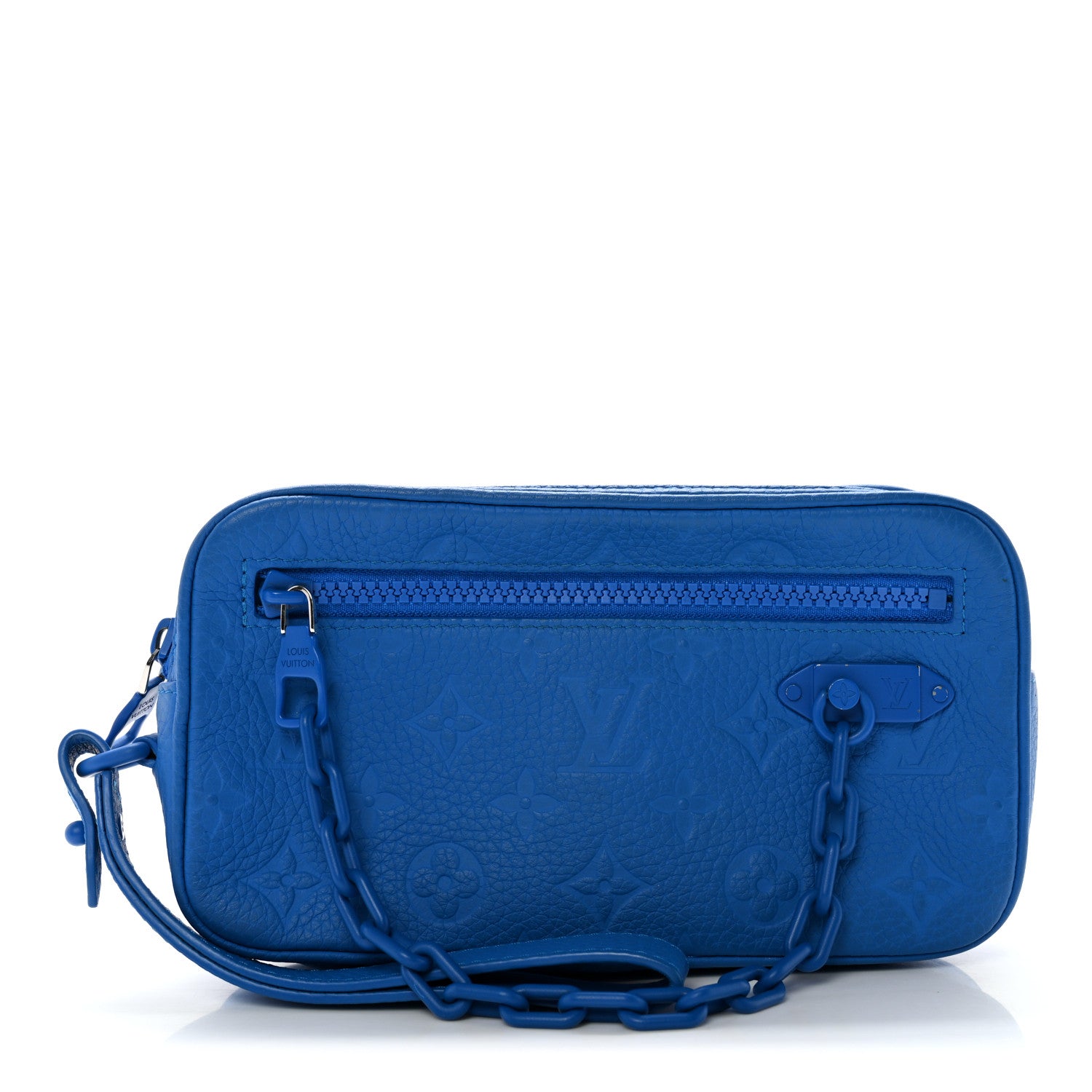 Louis Vuitton Taurillon Monogram Pochette Volga Blue 1 of 11