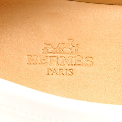 Hermes Calfskin Womens Icone Loafers 36 White 6 of 13