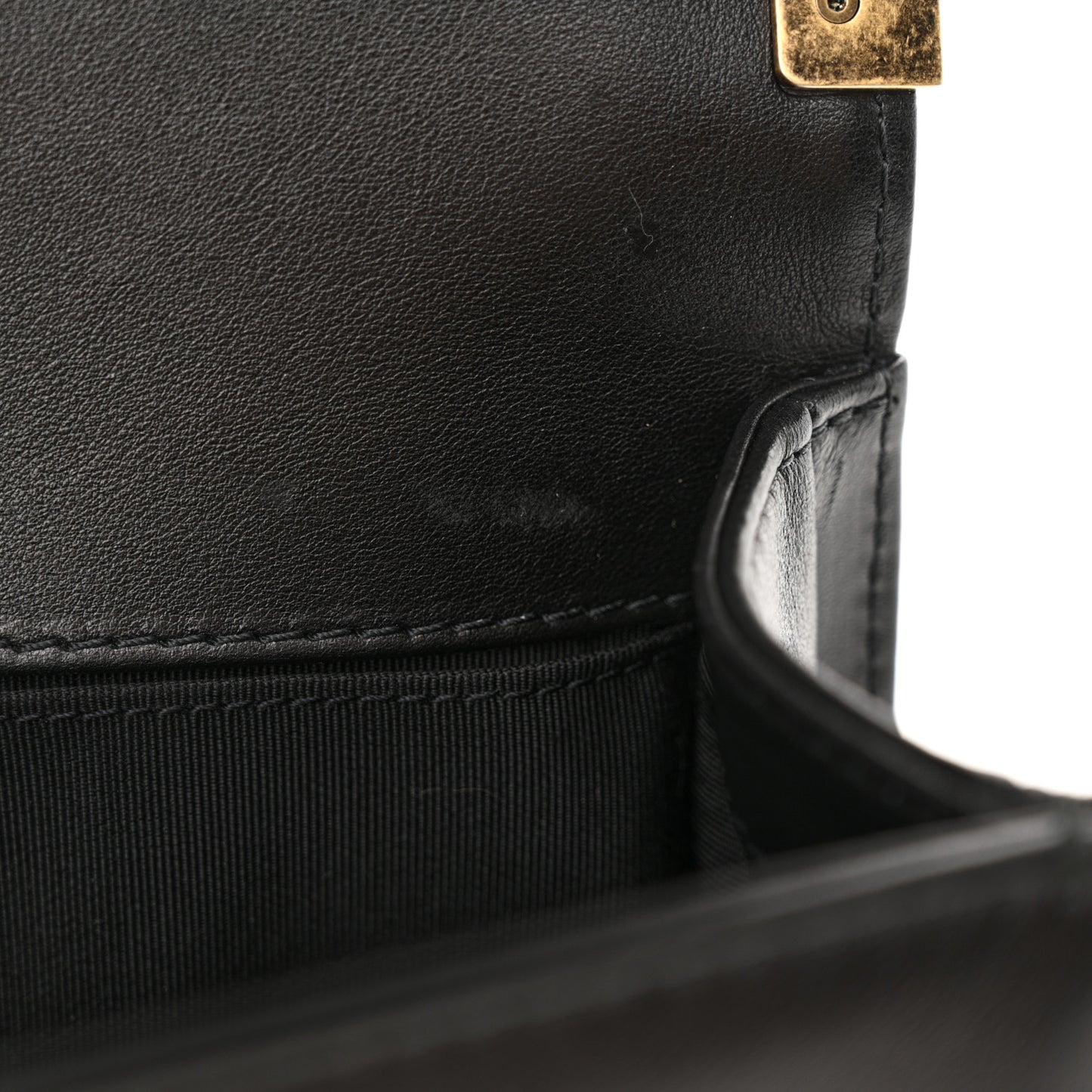 Lambskin Quilted Medium Boy Flap Black
