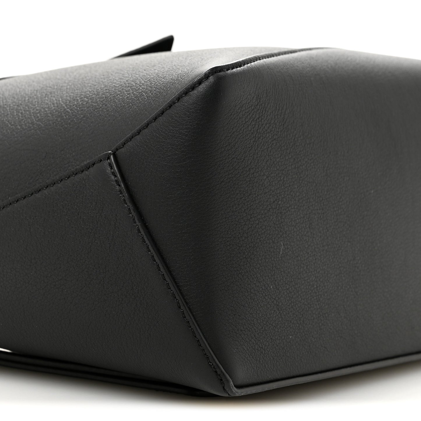 Calfskin Small Puzzle Edge Bag Black