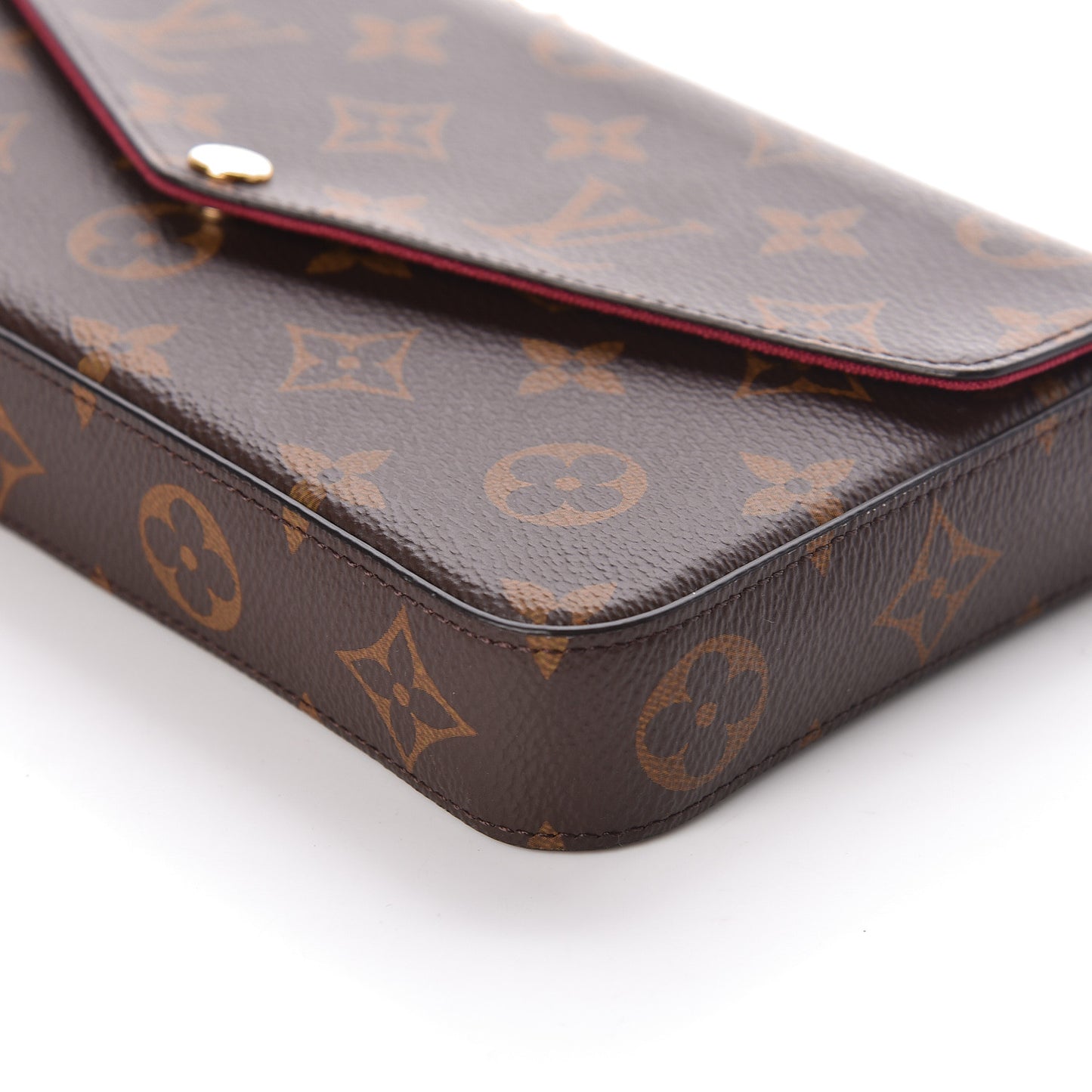 Monogram Pochette Felicie Chain Wallet Fuchsia