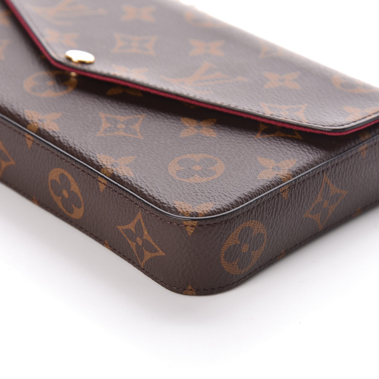 Louis Vuitton Monogram Pochette Felicie Chain Wallet Fuchsia 6 of 10