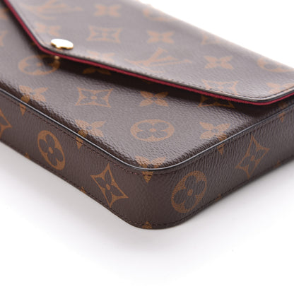 Louis Vuitton Monogram Pochette Felicie Chain Wallet Fuchsia 6 of 10