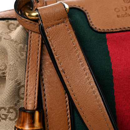Gucci Monogram Web Medium Rania Top Handle Bag Sand 20 of 30