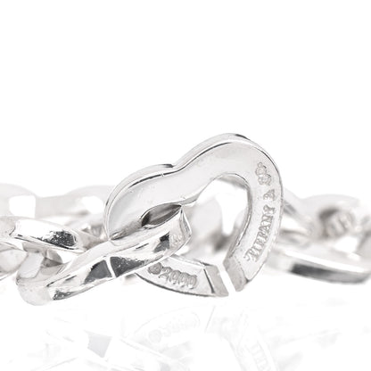Tiffany Sterling Silver 18K Yellow Gold Heart Links Bracelet 4 of 4