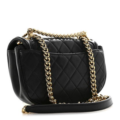 Chanel Calfskin Quilted Small Underline Flap Black 3 of 12