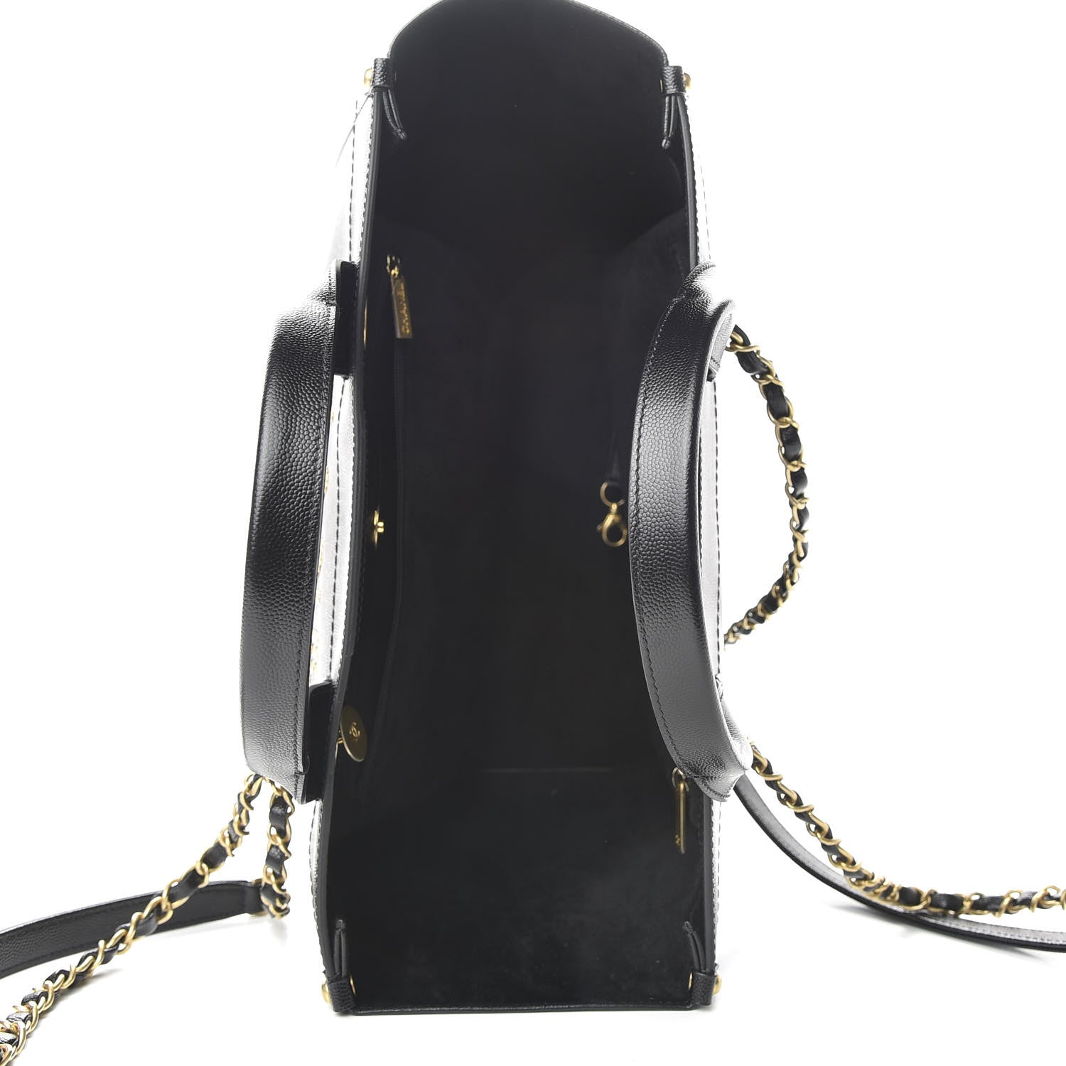 Chanel Caviar Small Studded Deauville Tote Black 5 of 11