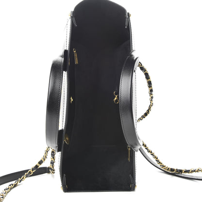 Chanel Caviar Small Studded Deauville Tote Black 5 of 11