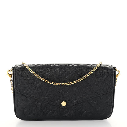 Louis Vuitton Empreinte Pochette Felicie Chain Wallet Black 3 of 11