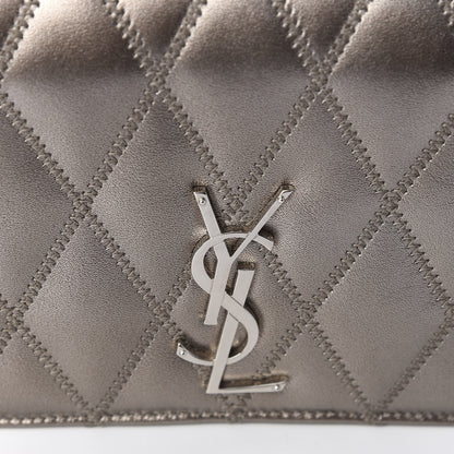 Saint Laurent Metallic Lambskin Diamond Quilted Monogram Angie Chain Bag Pimbo 11 of 11
