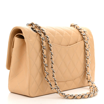 Chanel Caviar Quilted Medium Double Flap Beige 3 of 10