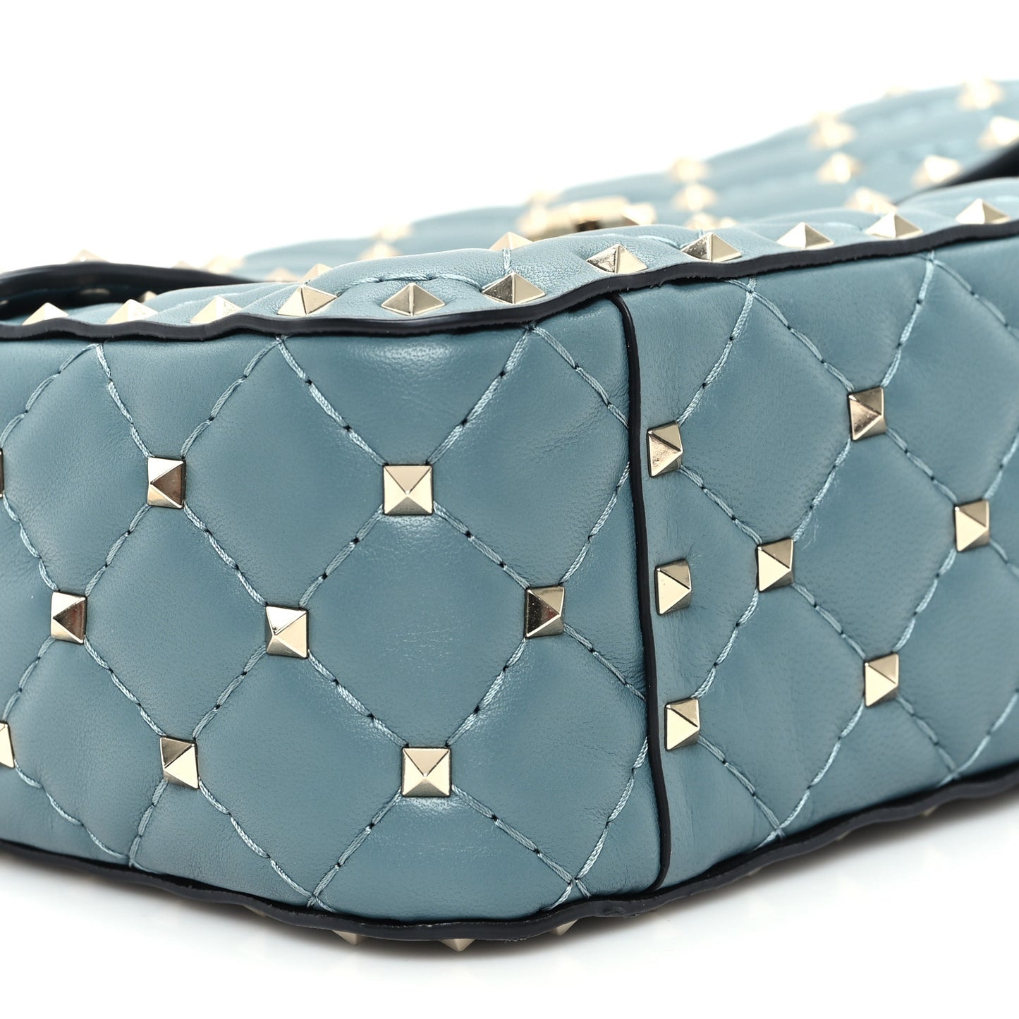 Nappa Medium Rockstud Spike Shoulder Bag Nube