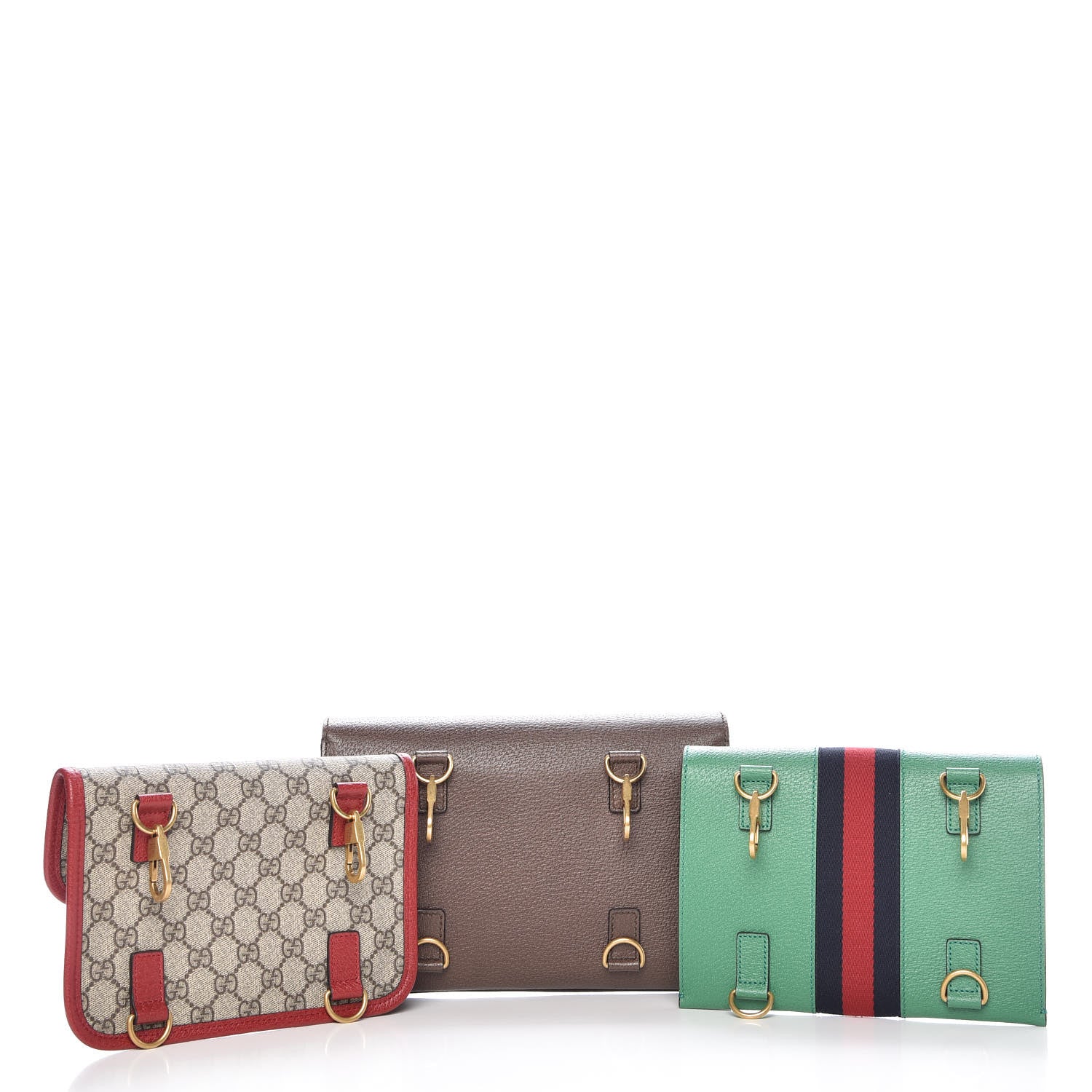 Gucci GG Supreme Calfskin Web Totem Three Piece Shoulder Bag Rainbow 4 of 13