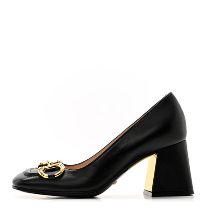 Gucci Malaga Kid Horsebit 75mm Pumps 35 Black 1 of 9