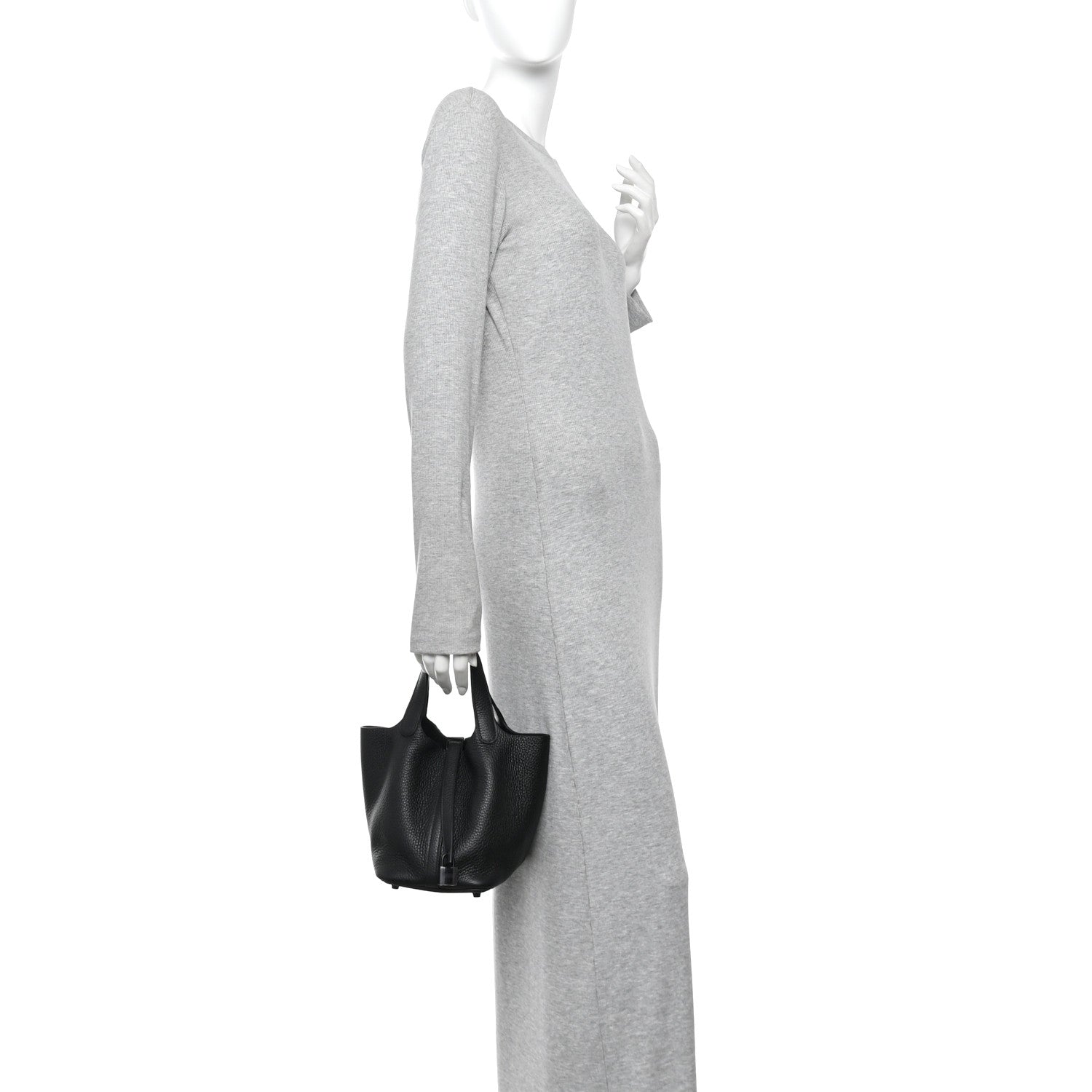 Hermes Taurillon Clemence Monochrome Picotin Lock 18 PM Black 2 of 10