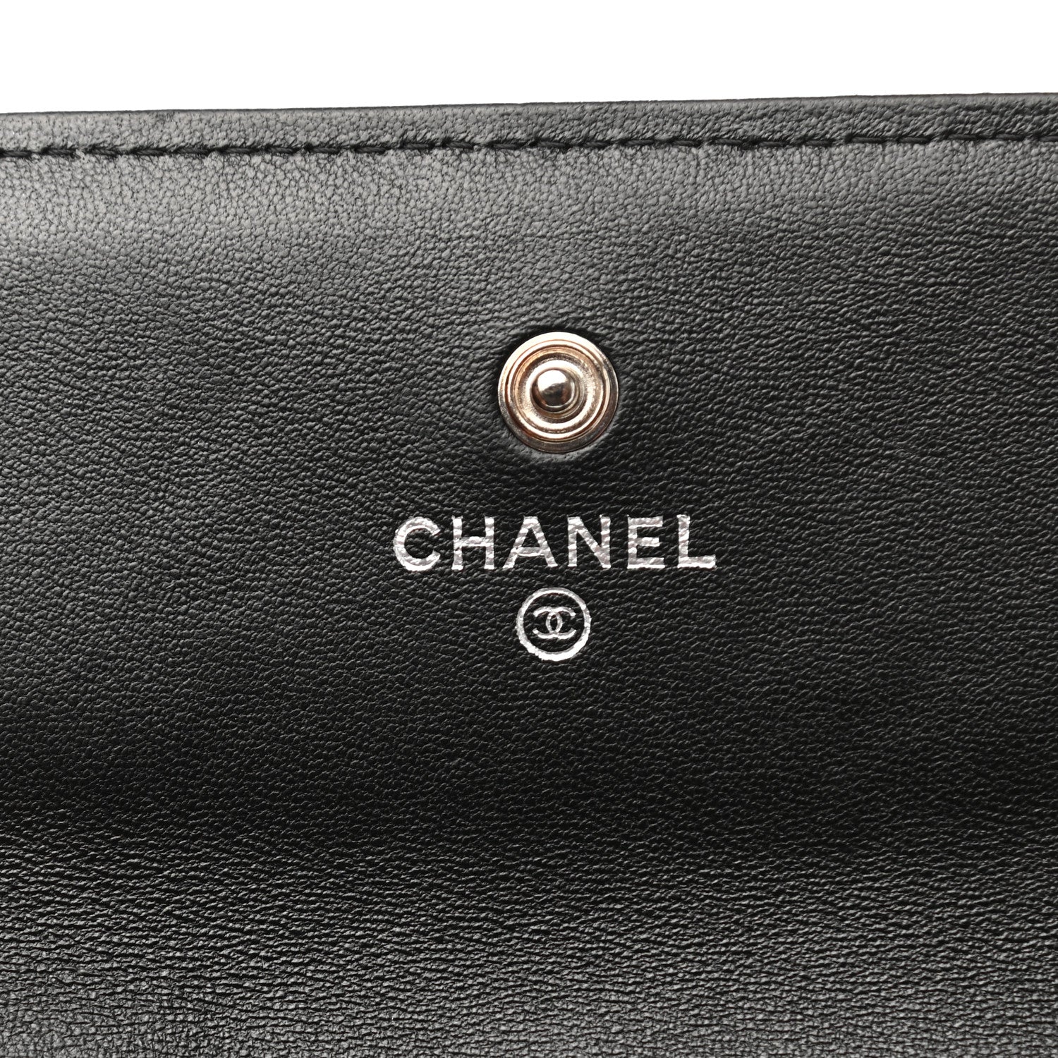 Chanel Lambskin Quilted Long Flap Wallet Black 6 of 8