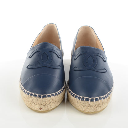 Chanel Lambskin CC Espadrilles 39 Dark Navy 3 of 10