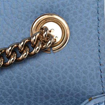 Gucci Dollar Calfskin Small Interlocking G Shoulder Bag Mineral Blue 12 of 14