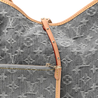 Louis Vuitton Monogram Denim CarryAll MM Washed Grey 8 of 10