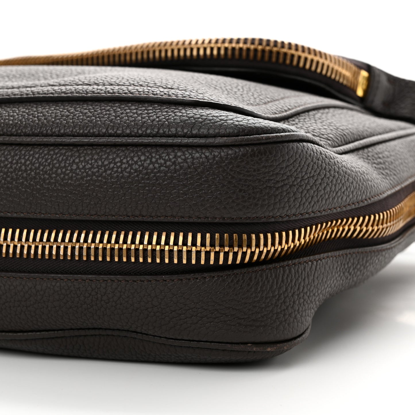 Pebbled Calfskin Large Jennifer Dark Brown