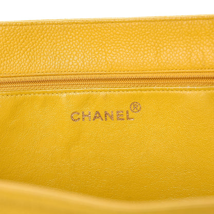 Chanel Caviar CC Tote Yellow 6 of 14