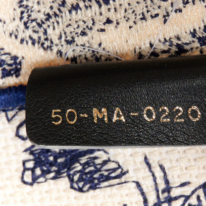 Christian Dior Canvas Embroidered Medium Dioriviera Toile De Jouy Book Tote Blue 7 of 10