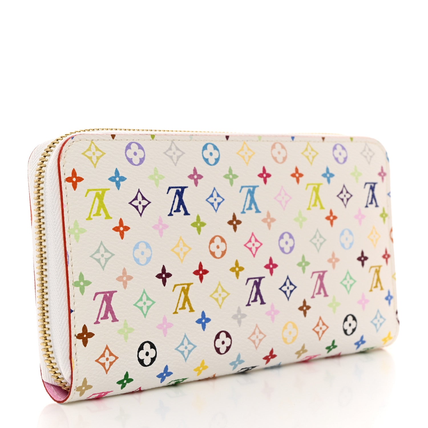 Louis Vuitton LOUIS VUITTON Monogram Multicolor Zippy Wallet White Litchi 3 of 7