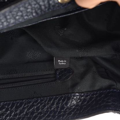 Mulberry Shiny Grain Polly Push Lock Satchel Midnight 8 of 10