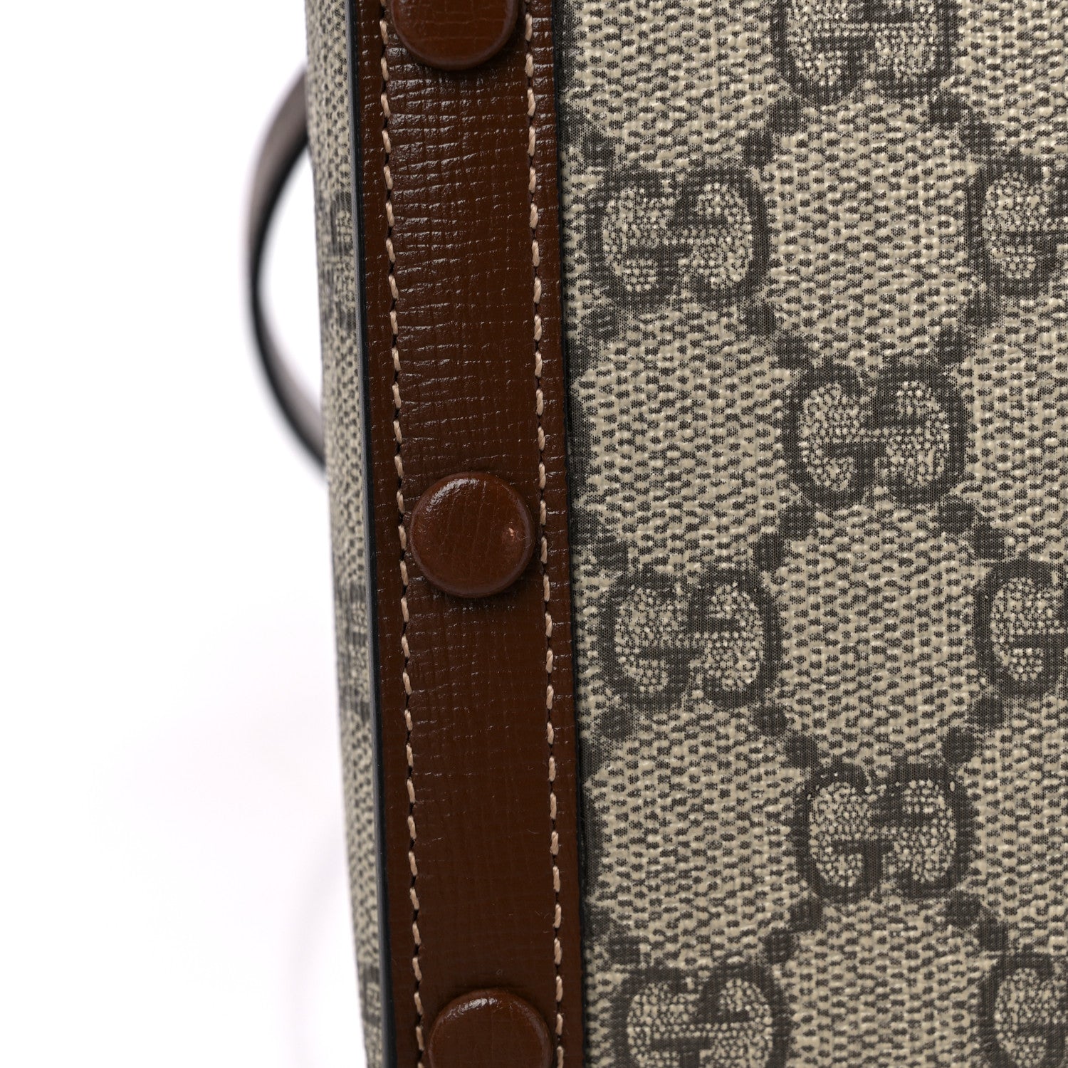 Gucci GG Supreme Monogram Mini Horsebit 1955 Crossbody Bag Beige Brown Sugar 10 of 11