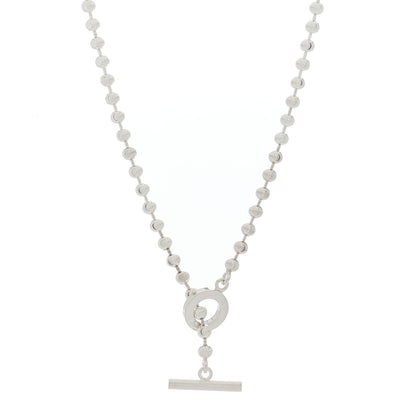 Gucci Sterling Silver Bead Toggle Necklace 1 of 5